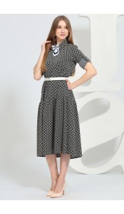 Платье Juliet Style D124-1 черно-белый
