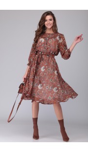 Платье Verita Moda 1254.2 коричневые тона