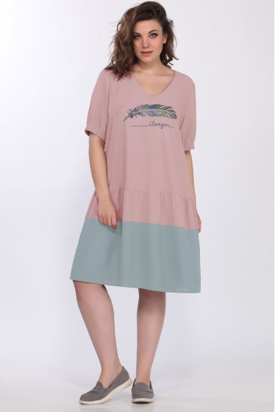 Платье Lady Secret 3677 розовый+голубой