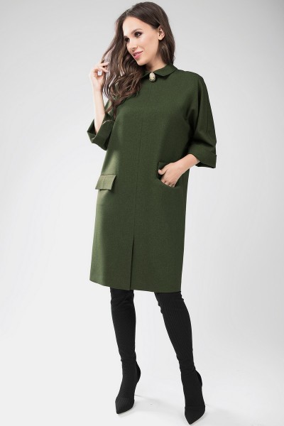 Платье Teffi style 1373 зеленые тона