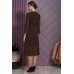 Платье Alani 1503 черный + коричневые цветы.
