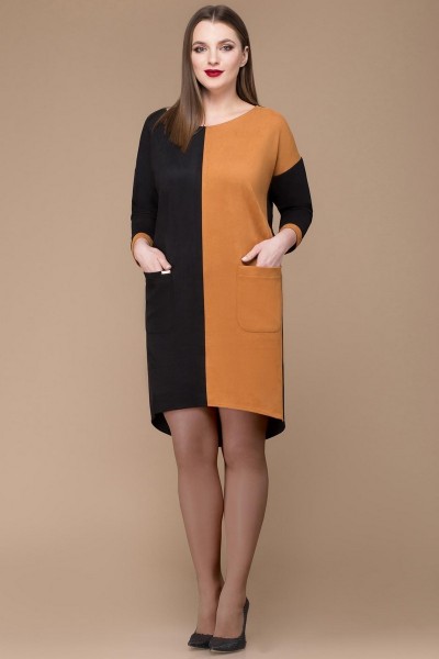 Платье Svetlana Style 1180 черный с оранжевым