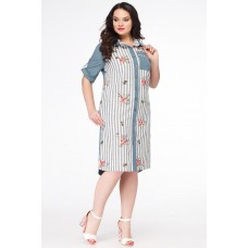 Платье Erika Style 623 серо-голубые тона Платье Erika Style 623 серо-голубые тона