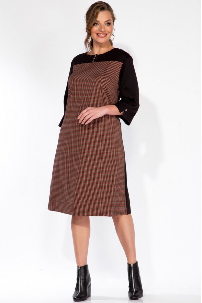 Платье Andrea Style 2262 черный+красный