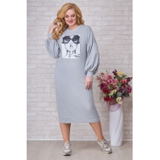 Платье Aira Style 893 серый Платье Aira Style 893 серый