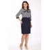 Платье Lady Style Classic 1151 темно-синий с молочным