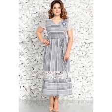 Платье Mira Fashion 4405-2 серый+голубой