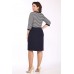 Платье Lady Style Classic 1151 темно-синий с молочным