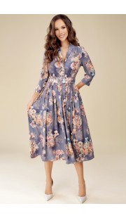 Платье Teffi style 1425/1 синие тона