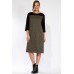 Платье Andrea Style 2262 черный+олива Платье Andrea Style 2262 черный+олива
