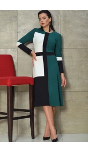 Платье Galean style 789 зеленые тона