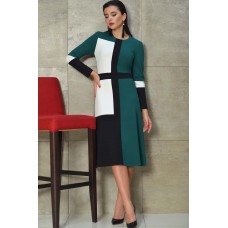 Платье Galean style 789 зеленые тона