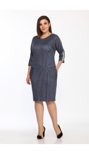 Платье Lady Style Classic 1379/1 Синий с серым