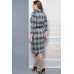 Платье Lady Style Classic 1402 серый+клетка