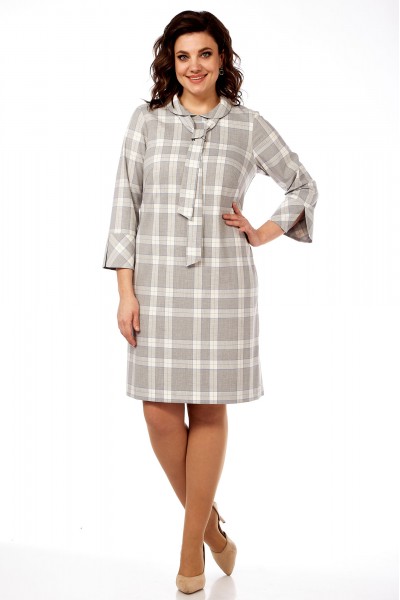 Платье Lady Style Classic 1518 серая клетка