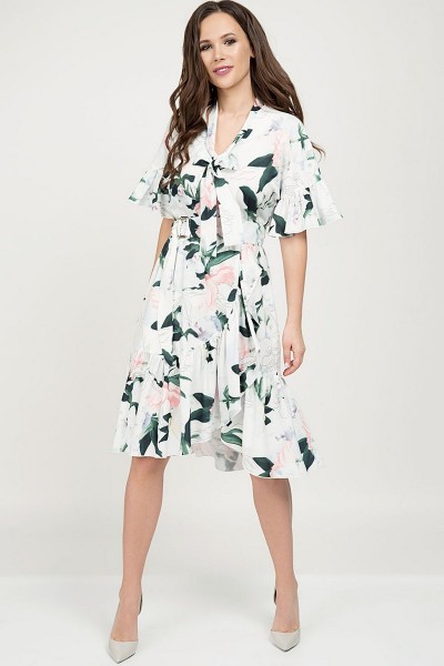 Платье Teffi style 1406 голубые тона