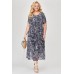 Платье Algranda 3883-О-С темно-синий + белый