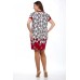 Платье Lady Style Classic 1075 молочный с красным