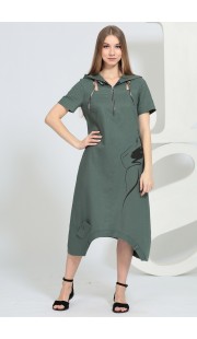 Платье Juliet Style 137-1 темный хаки