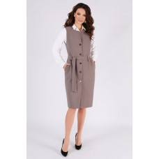 Платье Teffi style 1460 коричневые тона Платье Teffi style 1460 коричневые тона