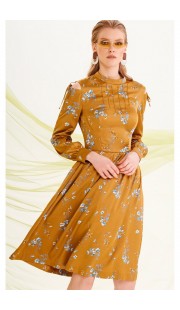 Платье DiLiaFashion 0205 горчица