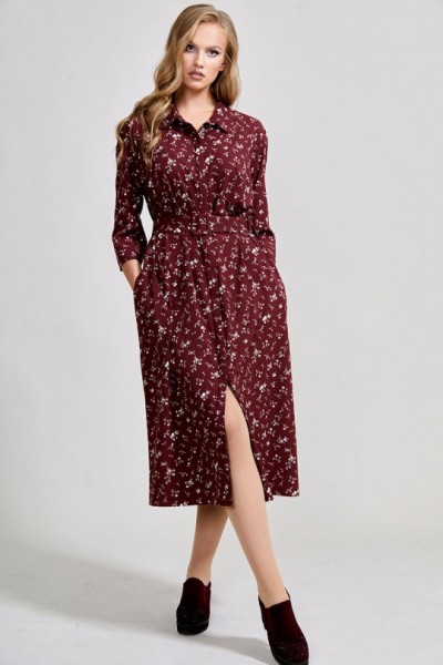 Платье Teffi style 1586 бордовый