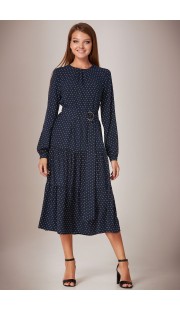 Платье Andrea Fashion AF-28/4 синий горох