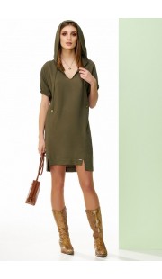 Платье Denissa Fashion 1219 зеленые тона