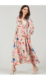 Платье Teffi style 1483 бежевые тона