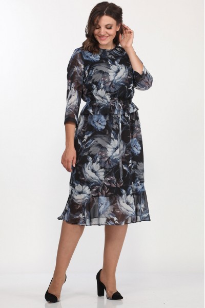 Платье Lady Style Classic 2031 синие тона