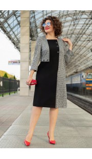 Платье Avanti Erika 1268 серо-черный
