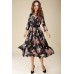 Платье Teffi style 1435 цветы на черном