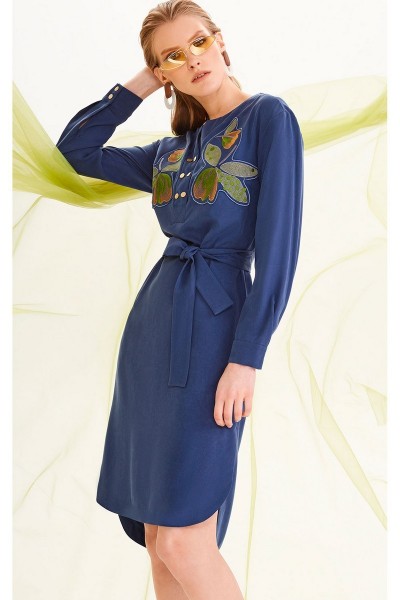 Платье DiLiaFashion 0196 синий