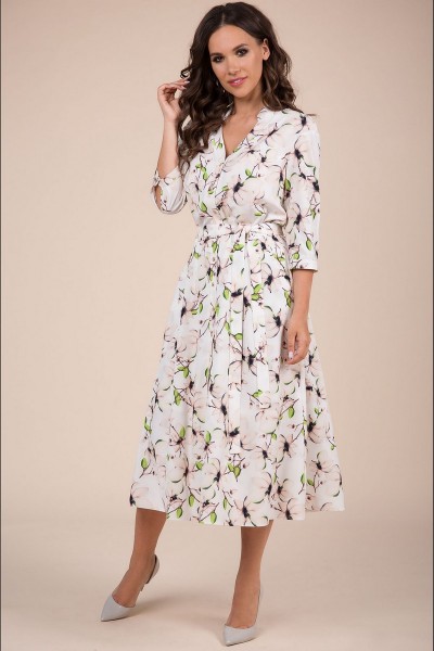 Платье Teffi style 1387 светлые тона