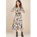 Платье Teffi style 1486 зеленый-бежевый