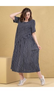 Платье Deesses 1044 синий с белым