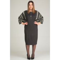 Платье Viola Style 0823 серый с полоской Платье Viola Style 0823 серый с полоской