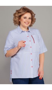 Рубашка Emilia 484/2 белый с голубым