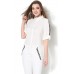 Рубашка DiLiaFashion 0108-3 бело-молочные тона Рубашка DiLiaFashion 0108-3 бело-молочные тона