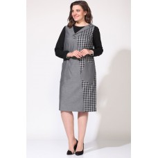 Комплект с сарафаном Lady Style Classic 2168 серый с черным Комплект с сарафаном Lady Style Classic 2168 серый с черным