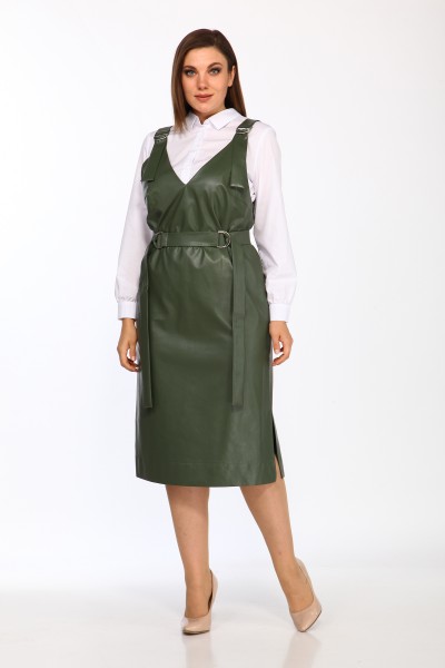 Комплект с сарафаном Lady Style Classic 2308 Белый с зеленым