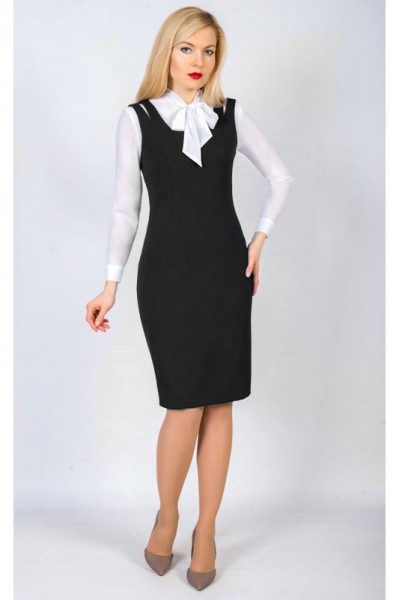 Комплект с сарафаном TricoTex Style 6817 к черный с белым