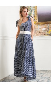 Сарафан Erika Style 1026 сине-белый