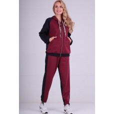 Спортивный костюм Elga 12-682 бордовый+тёмно-синий