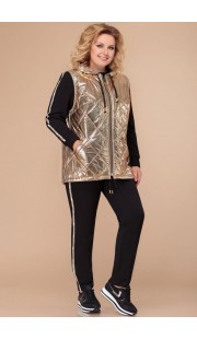 Спортивный костюм Svetlana Style 1265 черный с золотым