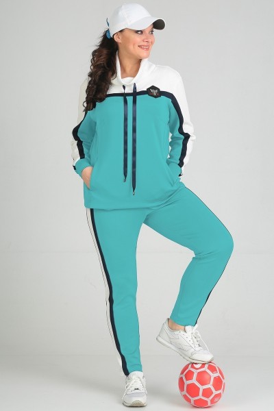 Спортивный костюм Anastasia Mak 579 светло бирюзовый