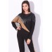 Спортивный костюм Ladis Line 1199 черный с бежевым