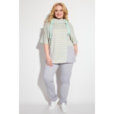 Спортивный костюм Michel Chic 1227 серый с бирюзовым Спортивный костюм Michel Chic 1227 серый с бирюзовым