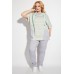 Спортивный костюм Michel Chic 1227 серый с бирюзовым
