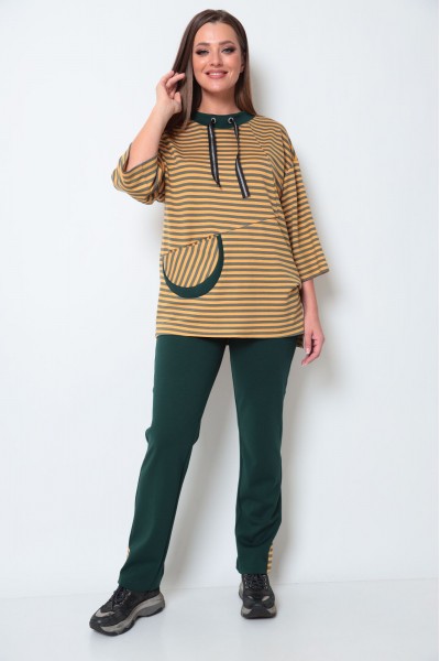Спортивный костюм Michel Chic 1181 горчичный, зеленый